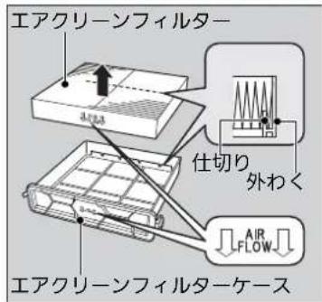 エアクリーンフィルター 仕切り 外わく AIR FLOW エアクリーンフィルターケース