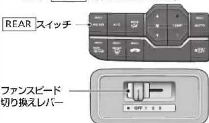 REAR スイッチ ファンスピード 切り換えレバー OFF 1 2 3