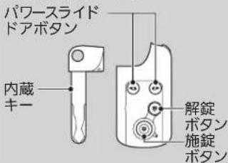 パワースライド ドアボタン 内蔵 キー 解錠 ボタン 施錠 ボタン