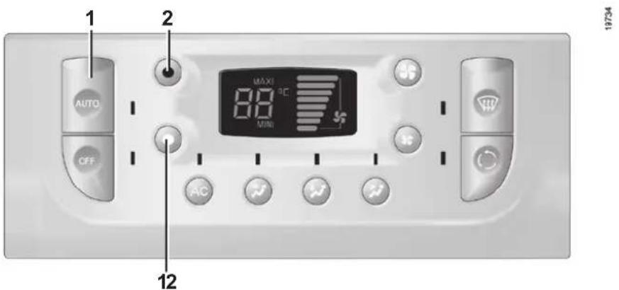1 2 AUTO OFF MAXI 88 °C MINI AC 12 19734