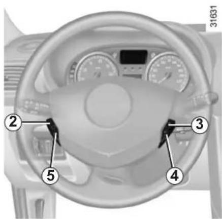 RENAULT Clio (2006) - SEBESSÉGTARTÓ ÉS -HATÁROLÓ: sebességtartó funkció (1/4) - 4