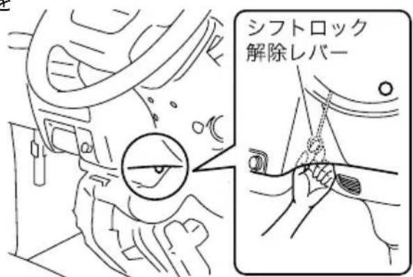 シフトロック 解除レバー