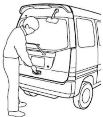 SUBARU Sambar Van (2009) - ■開けるとき - 1