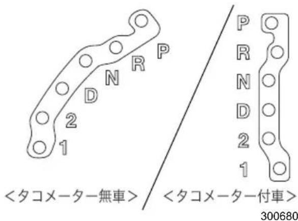 <タコメーター無車> <タコメーター付車> 300680