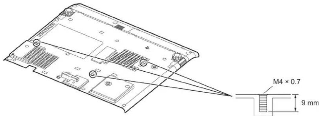 PANASONIC PT-ST10E - A biztonsági kábel felszerelése - 1