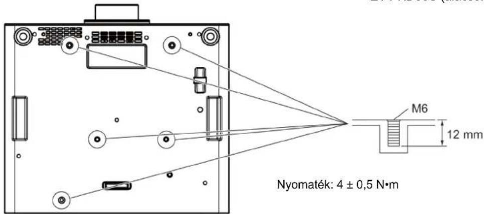 Nyomaték: 4 ± 0,5 N•m M6 12 mm