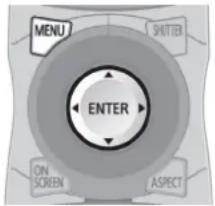 MENU SHUTTER ENTER ON SCREEN ASPECT