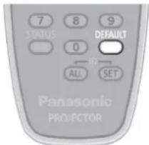 7 8 9 STATUS DEFAULT 0 ID ALL SET Panasonic PROJECTOR