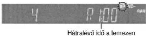4 R:00 Hátralévő idő a lemezen