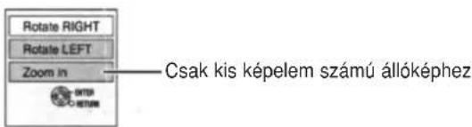 Rotate RIGHT Rotate LEFT Zoom in Csak kis képelem számú állóképhez