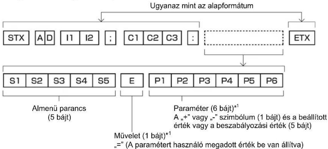 PANASONIC PT-EX16KU - ■ Alapformátum (almenü parancsnál) - 1