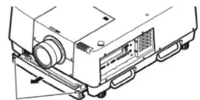 PANASONIC PT-EX16KU - 1) Húzza ki a légszűrő egységet. - 1