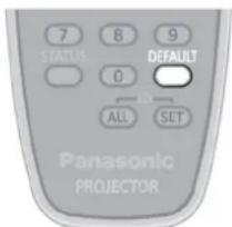 7 8 9 STATUS DEFAULT 0 ALL SET Panasonic PROJECTOR