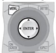MENU SHUTTER ENTER ON SCREEN ASPECT