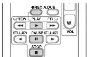 REC A.DUB [0/REW] PLAY FF(cr) W VOL STILL ADV PAUSE STILL ADV STOP