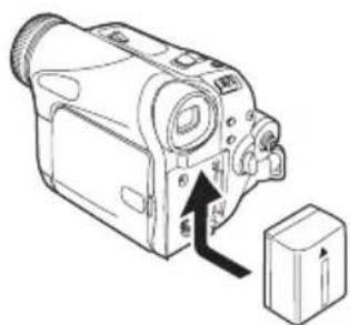 PANASONIC NV-GS38 - 安装电池 - 1