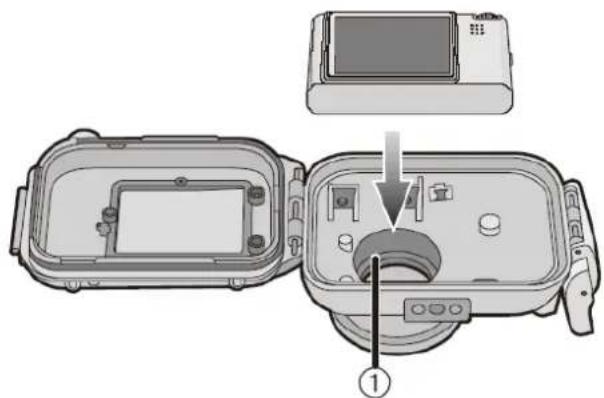 PANASONIC Lumix DMW-MCSF5 - Előkészület – A digitális fényképezőgép behelyezése - 2