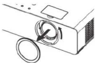 PANASONIC PT-LB78E - ● A lencsefedél eltávolítása - 1
