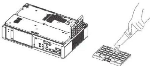 PANASONIC PT-LB78E - A légszűrő tisztítása - 1