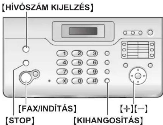 [HÍVÓSZÁM KIJELZÉS] 1 2 3 4 5 6 7 8 9 * 0 # [FAX/INDÍTÁS] [STOP] [KIHANGOSÍTÁS] [+][-]