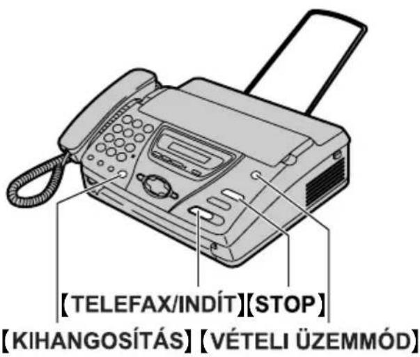 [TELEFAX/INDÍT][STOP] [KIHANGOSÍTÁS] [VÉTELI ÜZEMMÓD]