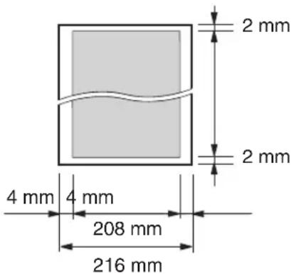 2 mm 2 mm 4 mm 4 mm 208 mm 216 mm