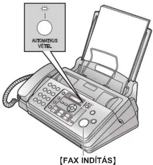 AUTOMATIKUS VÉTEL [FAX INDÍTÁS]