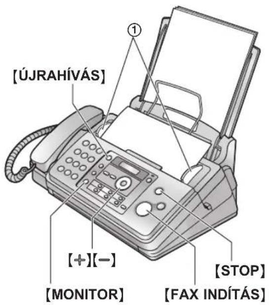 [ÚJRAHÍVÁS] [+][-] [MONITOR] [FAX INDÍTÁS] [STOP]