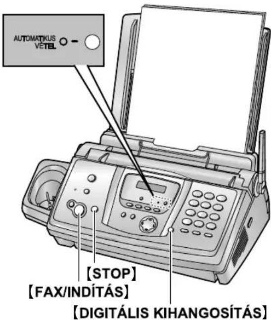 AUTOMATIKUS VETEL [STOP] [FAX/INDÍTÁS] [DIGITÁLIS KIHANGOSÍTÁS]