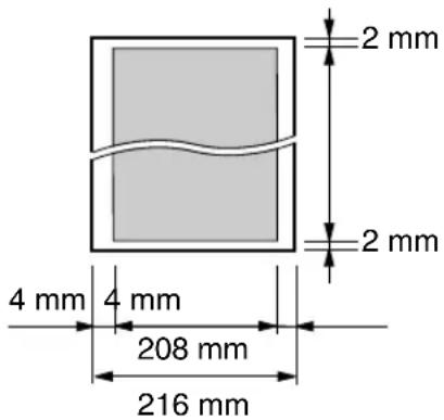 2 mm 2 mm 4 mm 4 mm 208 mm 216 mm