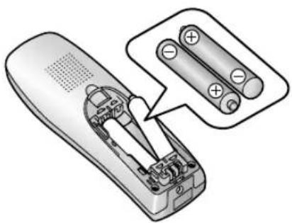 PANASONIC KX-FC238HG - Az akkumulátorok behelyezése - 1
