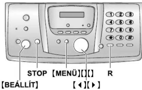 1 2 3 4 5 6 7 8 9 * 0 # STOP [MENÜ]【】[ ] R [BEÁLLÍT] [◀][▶]