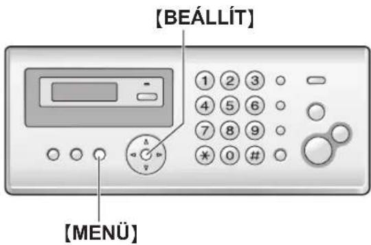 [BEÁLLÍT] 1 2 3 4 5 6 7 8 9 * 0 ## [MENÜ]