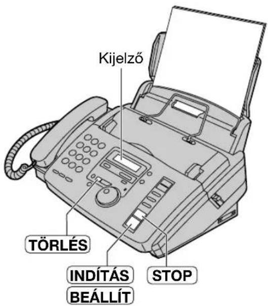 Kijelző TÖRLÉS INDÍTÁS BEÁLLÍT STOP