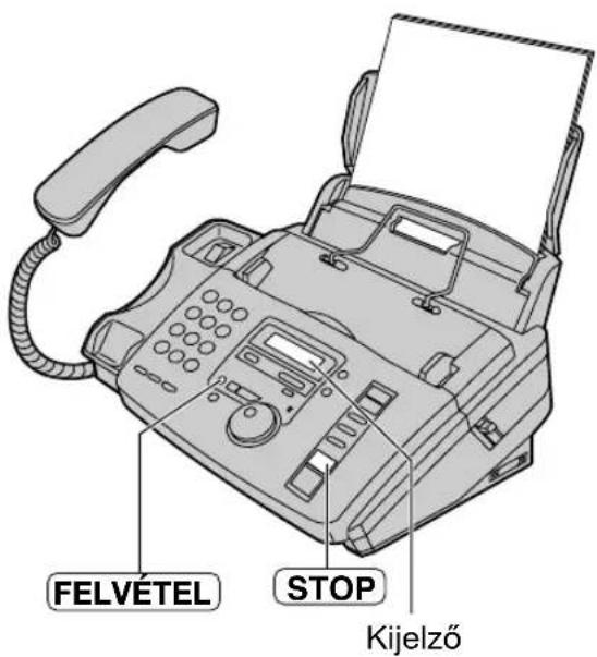 FELVÉTEL STOP Kijelző