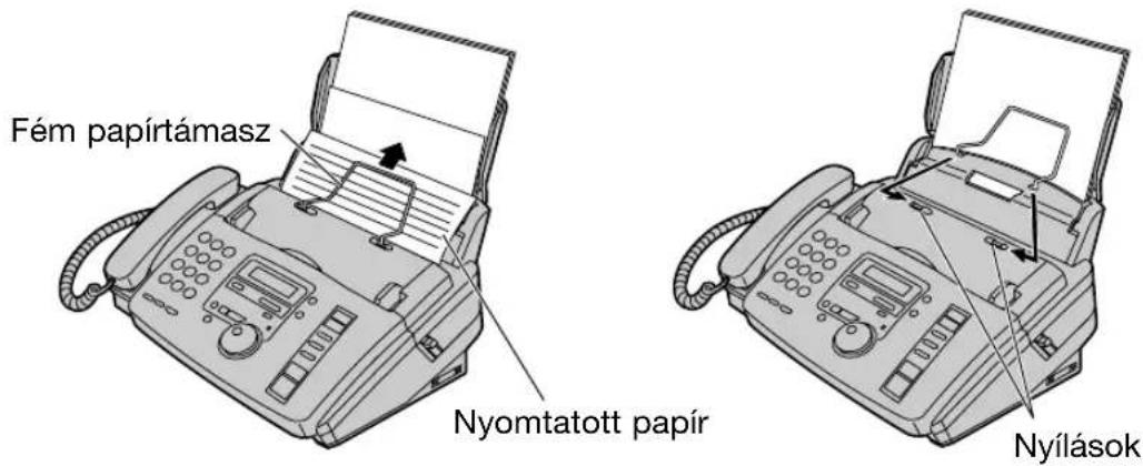 Fém papírtámasz Nyomtatott papír Nyilások