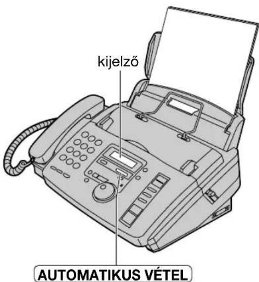 kijelző AUTOMATIKUS VÉTEL