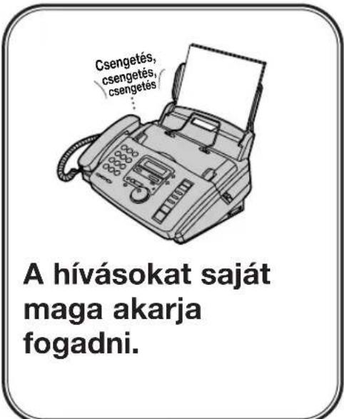 Csengetés, csengetés, csengetés A hívásokat saját maga akarja fogadni.
