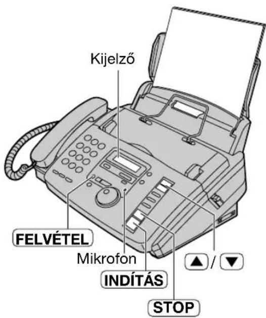 Kijelző FELVÉTEL Mikrofon INDÍTÁS STOP