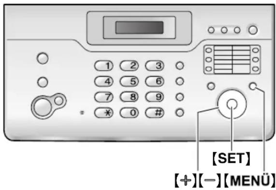 1 2 3 4 5 6 7 8 9 * 0 # 【SET】 [+][-][MENU]