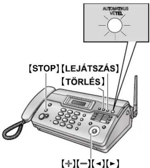 [STOP] [LEJÁTSZÁS] [TÖRLÉS] [+][-][◀][▶]