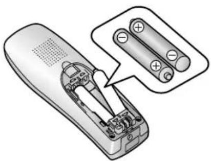 PANASONIC KX-FC962HG - Az akkumulátorok behelyezése - 1