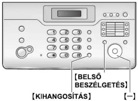 1 2 3 4 5 6 7 8 9 * 0 # [BELSŐ BESZÉLGETÉS] [KIHANGOSÍTÁS] 【—】