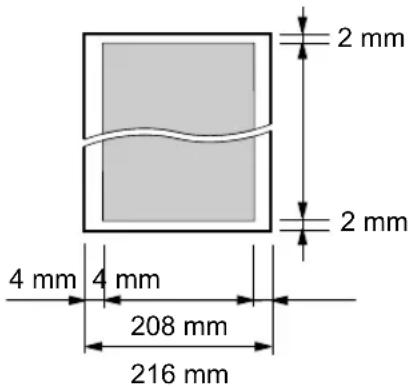 2 mm 2 mm 4 mm 4 mm 208 mm 216 mm