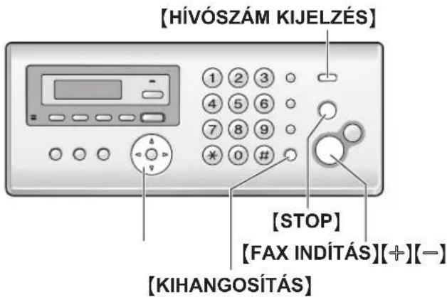 [HÍVÓSZÁM KIJELZÉS] ① ② ③ ④ ⑤ ⑥ ⑦ ⑧ ⑨ * ⑩ # [STOP] [FAX INDÍTÁS][+][-] [KIHANGOSÍTÁS]