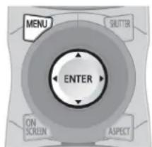 MENU SHUTTER ENTER ON SCREEN ASPECT