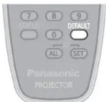 7 8 9 STATUS DEFAULT 0 ALL SET Panasonic PROJECTOR