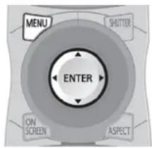 MENU SHUTTER ENTER ON SCREEN ASPECT