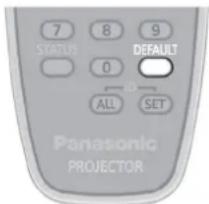 7 8 9 STATUS DEFAULT 0 ALL SET Panasonic PROJECTOR