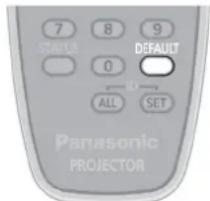 7 8 9 STATUS DEFAULT 0 ALL SET Panasonic PROJECTOR